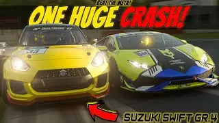 🤕 a HUGE Crash and FANTASTIC Racing.. SUZUKI vs LAMBORGHINI.. Beat the META Gr.4.. || Gran Turismo 7