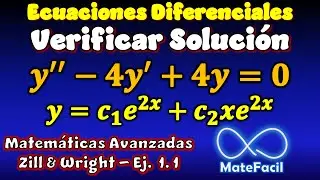 Comprobar Ecuacion de Segundo Orden - Matemáticas Avanzadas para ingeniería