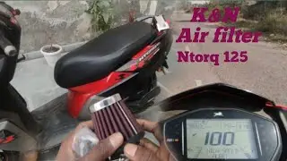 High Power Air Filter in scooty || K&N || ntorq race edition 125
