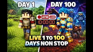 🔴ATM 10 Hardcore LIVE 💀 1&ndash;100 Days Challenge| Realistic Mods | Hindi
