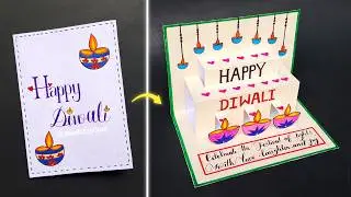 DIY Diwali pop up card 2025 / Diwali greeting card making / Happy Diwali card ideas easy handmade