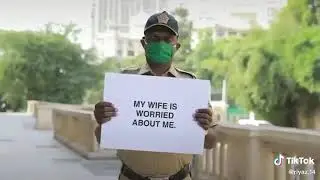 Stay safe stay home. Save Mumbai and respect the police officer place