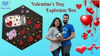 Valentine's Day Explosion Box.Best Handmade Album.Hexagonal Explosion Box.Valentine's Day Gift Ideas