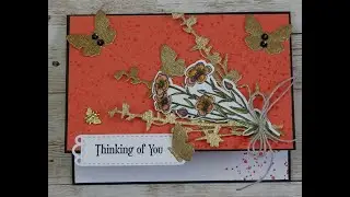A Twist on the M Fold Card using Quiet Meadow Bundle
