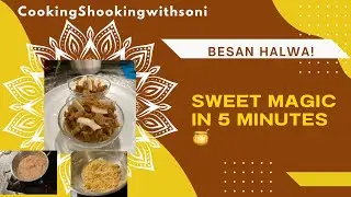 Besan Halwa Recipe &ndash; Soft, Sweet & Homemade🍯 | Desi recipe German kitchen | CookingShookingwithsoni 