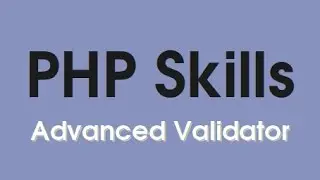 PHP Validation Advanced 1.01 -  Introduction
