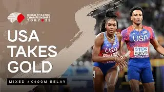 USA successfully defends mixed 4x400m relay gold | World Athletics Championships Tokyo 25