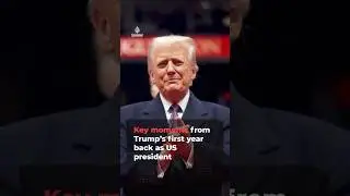 Key moments from Trump&rsquo;s first year back as US president | AJ #shorts