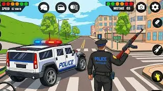 Police Car Chase Simulator 3D - Real City Cop Pursuit | Android Gameplay #3 | Darcrays Play