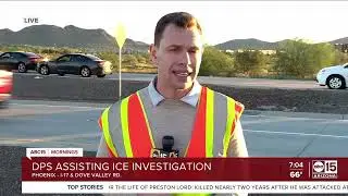 Large police presence along I-17 near Dove Valley Road amid FBI/ICE investigation