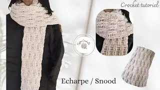 Echarpe ou Snood tout doux, facile et rapide au crochet ! @elyloucrochette