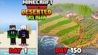 We Survived 150 Days On a Deserted Island In Minecraft Hardcore !