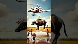 Farmer's Brave Rescue of a Buffalo from the River #animal #ai #cow  #bufflo