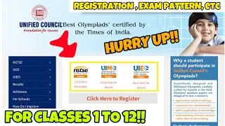 NSTSE, UIMO, UIEO, UCO 2020 - Registration, Fees, Syllabus, Level, Exam Pattern for CLASSES 1 to 12