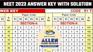 NEET ANSWER KEY 2023 || NEET 2023 ANSWER KEY WITH SOLUTION || NEET 2023 #NEETANSWERKEY2023