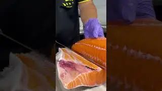 No Waste, All Taste: Watch a Sushi Chef&rsquo;s Precision Salmon Cut! #sushi #chef #salmon #NoWaste