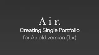 Air WordPress Theme(for v1.x only) Guide - Project item