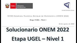 Examen ONEM 2022 | Nivel 1 - Etapa UGEL