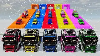 Garage with Colors - ALL MIXER TRUCK WITH DOUBLE FLATBED TRAILER, POLICE CAR, MAN - FS22 #45