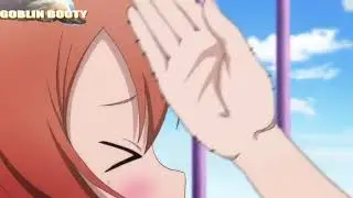 Maki karate chops Rin and she falls over