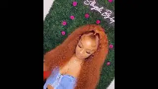 Transparent Brazilian Hair Wigs for Women Colored Curly Ginger Orange Lace Front Wig Deep Wave