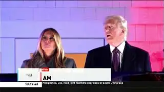President-elect Donald Trump arrives in Washington DC ahead of his inauguration celebration