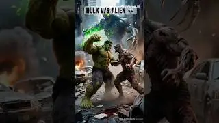 HULK vs ALIEN| Battle of Monsters 💥#ai #aicontent #trendingnow #aishorts