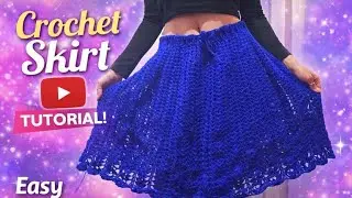 Crocheting a Freeform Skirt Top-Down (No Pattern, No Sewing) ⭐ Step-by-Step Tutorial 