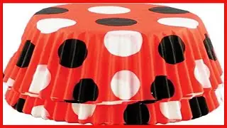 Fox Run Polka Dot Disposable Bake Cups, 3 x 3 x 1.25 inches, Red with Black