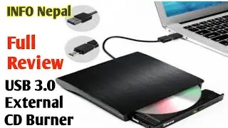 USB 3.0 External CD Burner CD/DVD Player Optical Drive for PC Laptop Windows Nepal