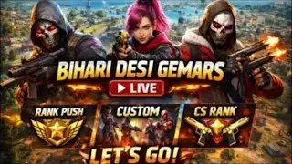 FREE FIRE MAX LIVE 🔥 PRO LEVEL GAMEPLAY 😈 | RANK PUSH | BIHARI DESI GAMING #geminglive #grena