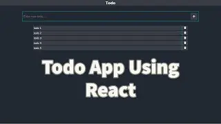 Simple Todo app using React | HTML CSS