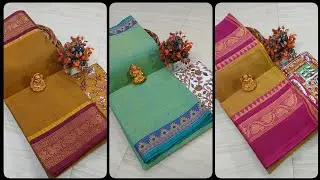 Unique design chettinad cotton sarees 💛#cotton #saree #onlineshopping #sareelove #cottonsarees 