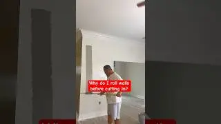 Why do I roll walls before cutting in?🤔Follow and like if you&rsquo;re a painting contractor!🚀👊