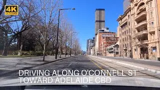 Driving along O'Connell St towards the Adelaide CBD