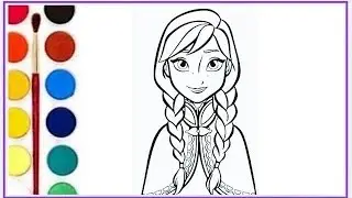 How to draw Beautiful Princess for children #drawing colouring ,painting for toddlers #elsadrawing 