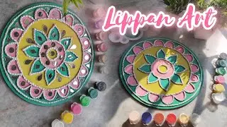 DIY Lippan Art Mirror 🎨 // Diy Amezing Wall Hanging Idea💡#diy #lippanart