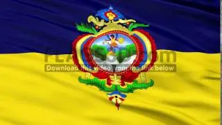 Tegucigalpa City Close Up Waving Flag