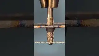 Making hole by friction drilling and tapping 📌📌#automobile #trending #engineering #tools