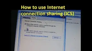 How to use Internet connection sharing  /shared WiFi