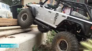 Axial Jeep SCX10 Battery location Rear vs Front climbing RCAction Studio