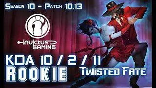 IG Rookie TWISTED FATE vs ZOE Mid - Patch 10.13 KR Ranked