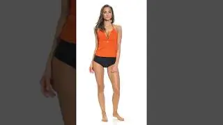 Kenneth Cole Solid Attitude Push Up Tankini Top | SwimOutlet.com
