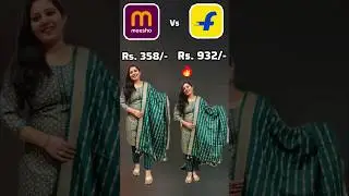 Meesho vs Flipkart Kurta set Haul | Price difference review #MeeshoHaul #kurtasetreview