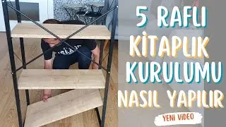 Kitaplık kurulumu / Beş raflı ahşap / #trendyol #trendyolalışverişi #hepsiburada#koçtaş / Trendyol