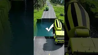 Mixer trucks vs water pit #102 | BeamNG drive | #carsvsstairs #beamng #carsvsrpothole #monstertruck