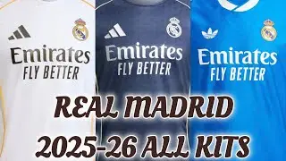 Real Madrid New Kits 2025-26 || Home Away Third GoalKeeper Pre-Match & Training Jersey's By Adidas