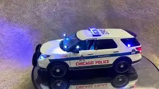 1/24 scale Custom Chicago PD Diecast Model Police  car with working lights and siren