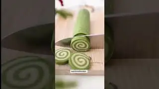 Matcha Pinwheel Cookies | Easy Buttery Swirl Cookies 💚✨#recipe #viralvideo #trending #youtubeshorts