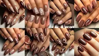 40 Stunning Brown Nail Art Design Ideas | Beautiful Nail  Designs ideas | Trendy Nail Colour Ideas